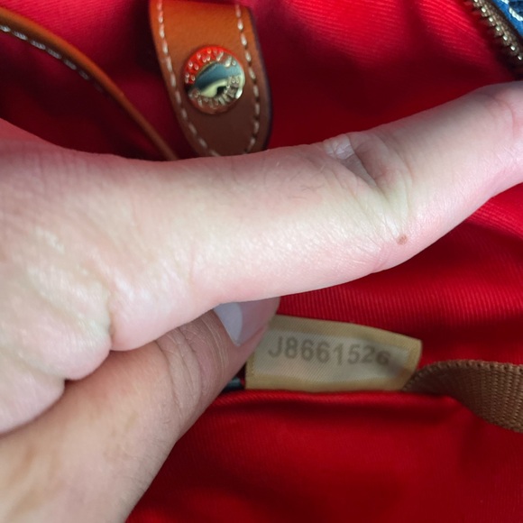 Dooney And Bourke Pebble Grain Lexington Bag Jeans Blue - Picture 6 of 7